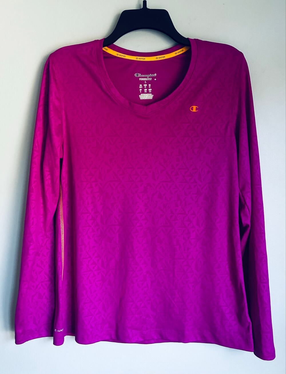 Champion Powertrain Long Sleeve Top New Purple Orange Large